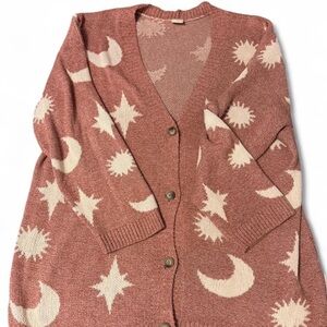 Claude & Co Cozmo Russet Moon and Star Cardigan